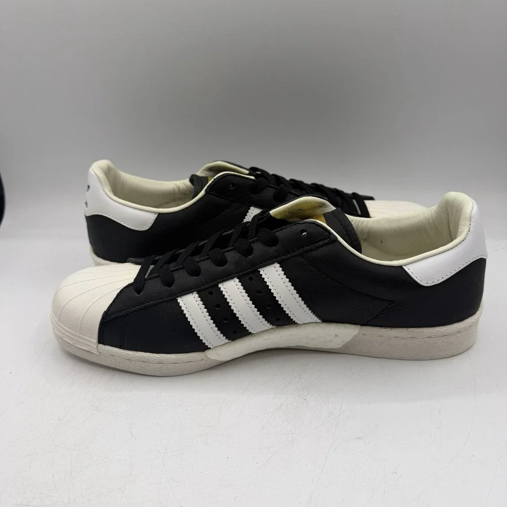 Adidas Superstar Boost Shoes Mens Sz 10 Core Black/White/Gold Sneakers‎ BB0189